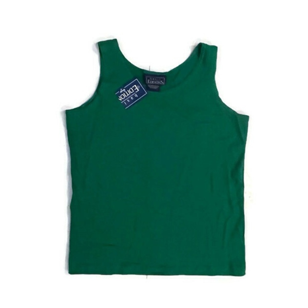 Basic Editions Boys Size Large (10/12) Green Sleeveless Shirt NWT